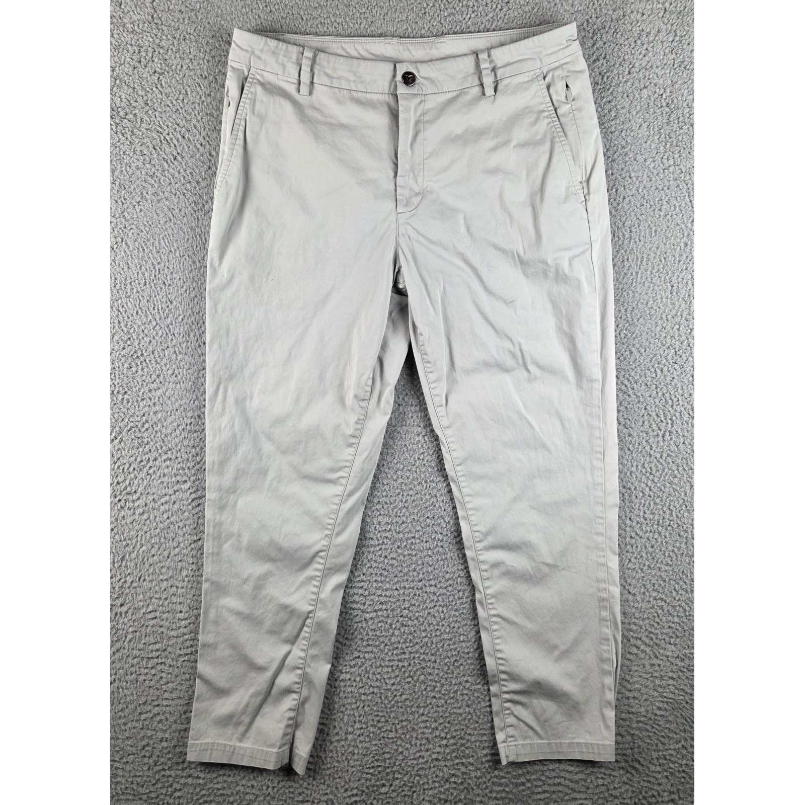 Bird Dogs Pants Mens 34x28 (33x27) Gray Performance Golf Chino Stretch Unlined